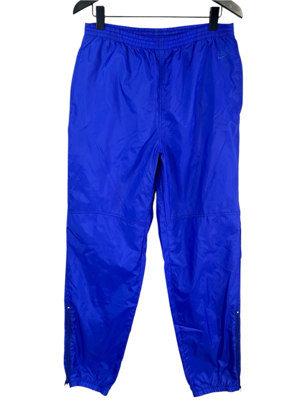 Vintage Nike Jogger Pants Mens Small Blue Windbreaker Unlined Ankle Zip